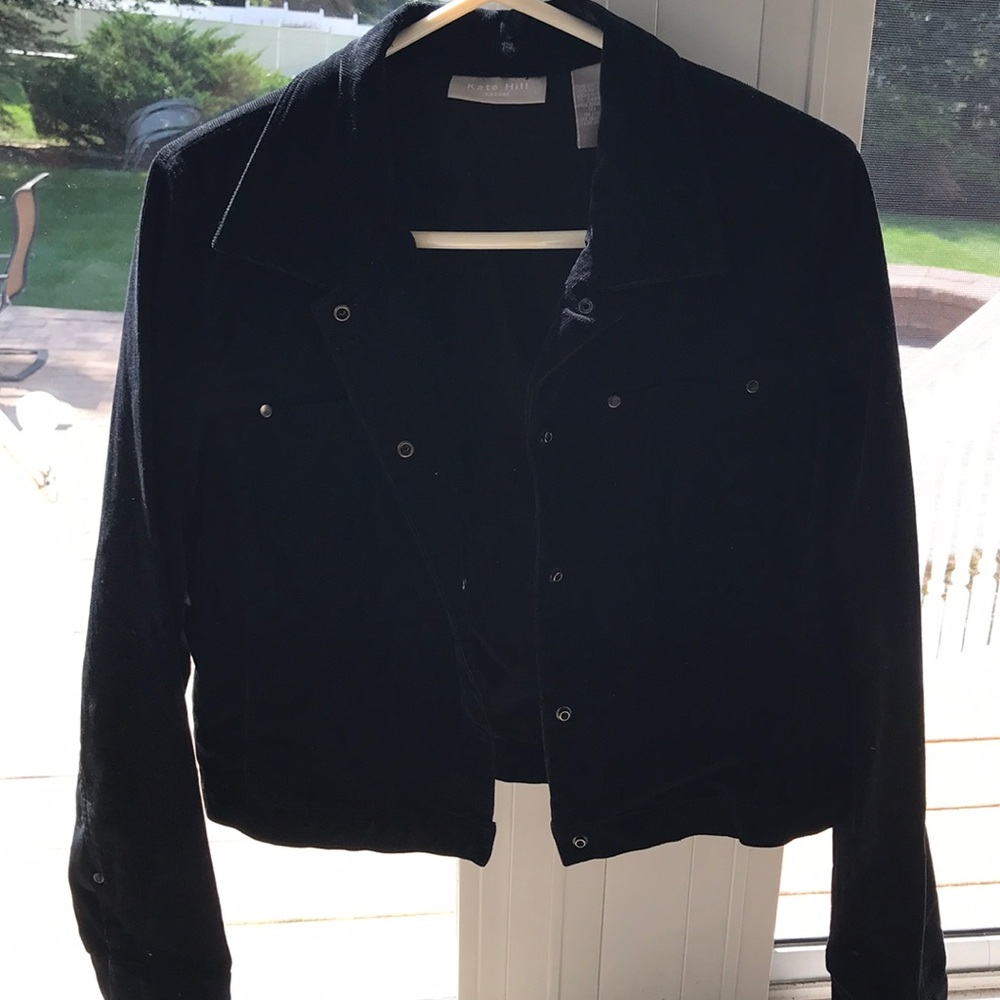 Black Corduroy Jean Type Jacket